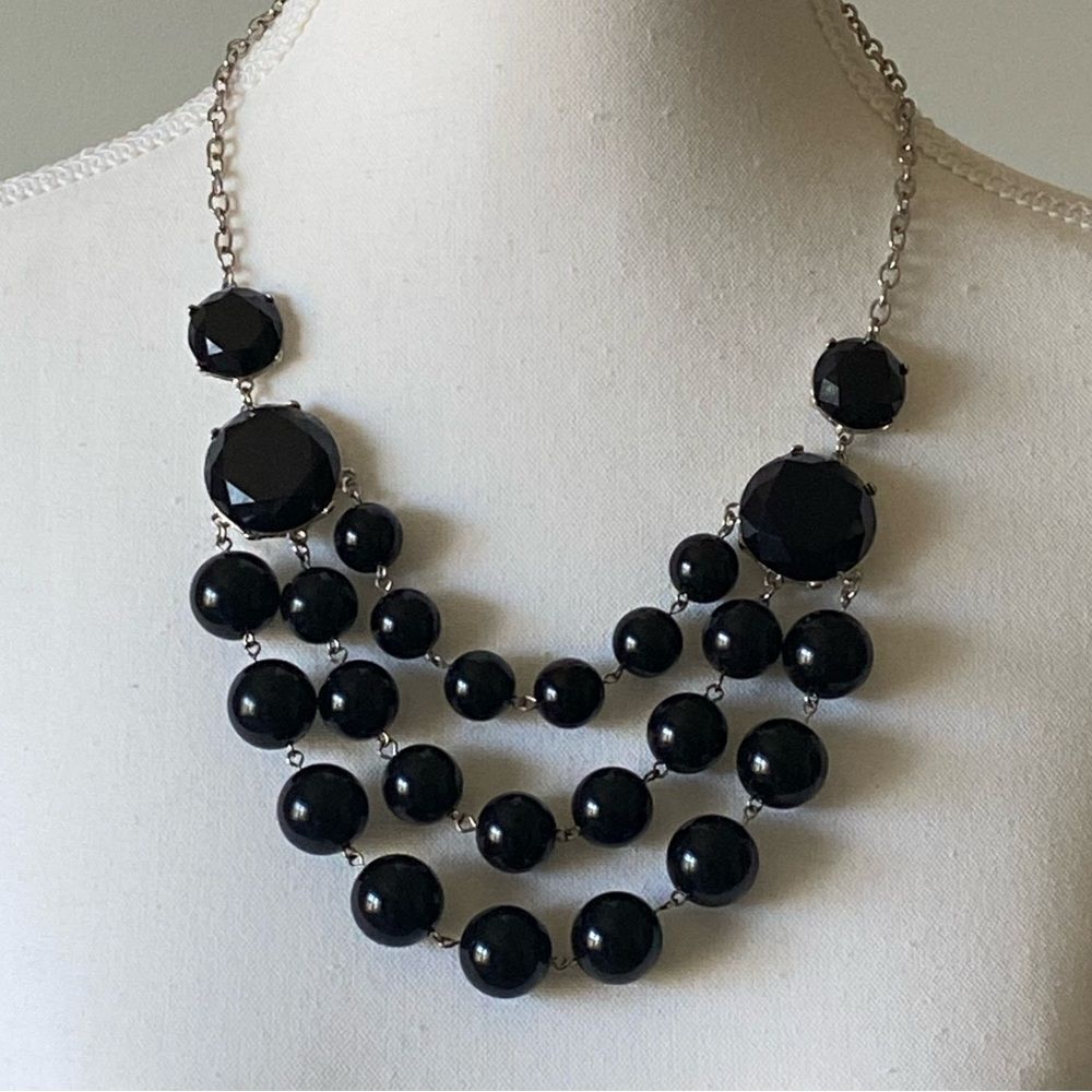 Layered Beaded Statement Necklace - Picture 2 of 2
